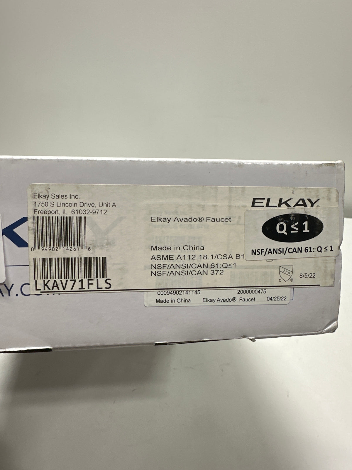 Elkay LKAV71F Avado 1.5 GPM Water Dispenser Faucet Stainless Steel Faucet Water Dispenser Cold Only