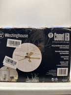 Westinghouse 7234100 52 in. Brushed Pewter Finish Reversible Blades Frosted Glass Light Maple & White