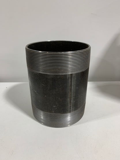 Everflow Supplies NPBL6080 8" Long Black Steel Nipple Pipe Fitting with 6" Nominal Size Diameter