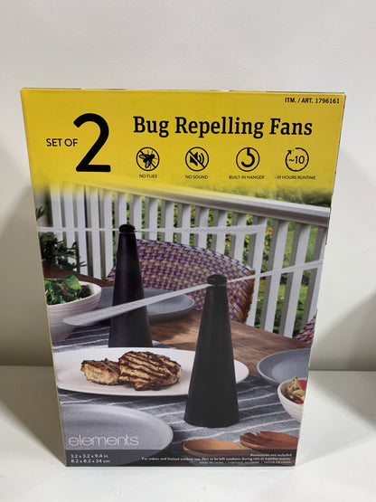 Elements Bug Repelling Fans, Set of 2