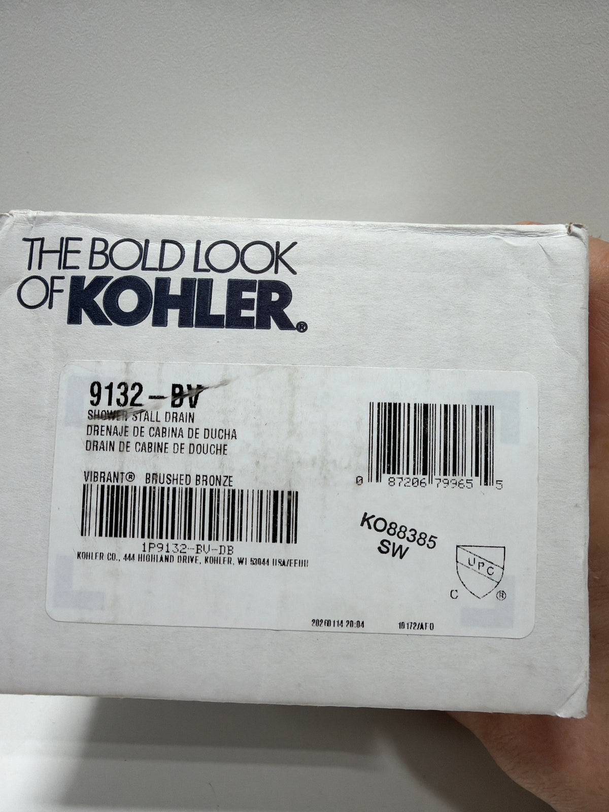 Scratch Kohler K-9132 4-3/8" Round Shower Drain Brushed Bronze