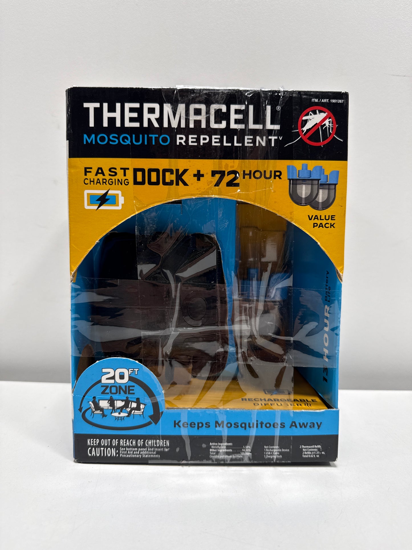 See desc Thermacell E95 Mosquito Repellent Device + Fast Charging Doc