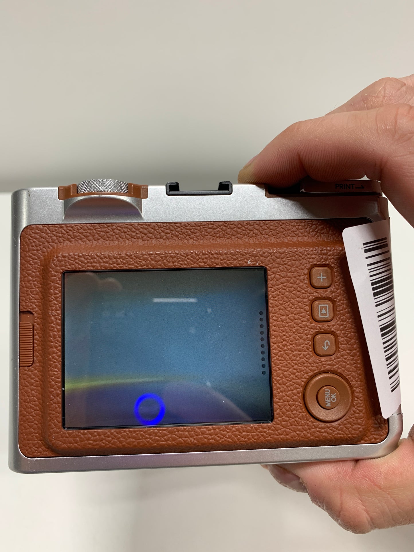Used Defect Fujifilm Instax Mini Evo Instant Film Camera - Brown