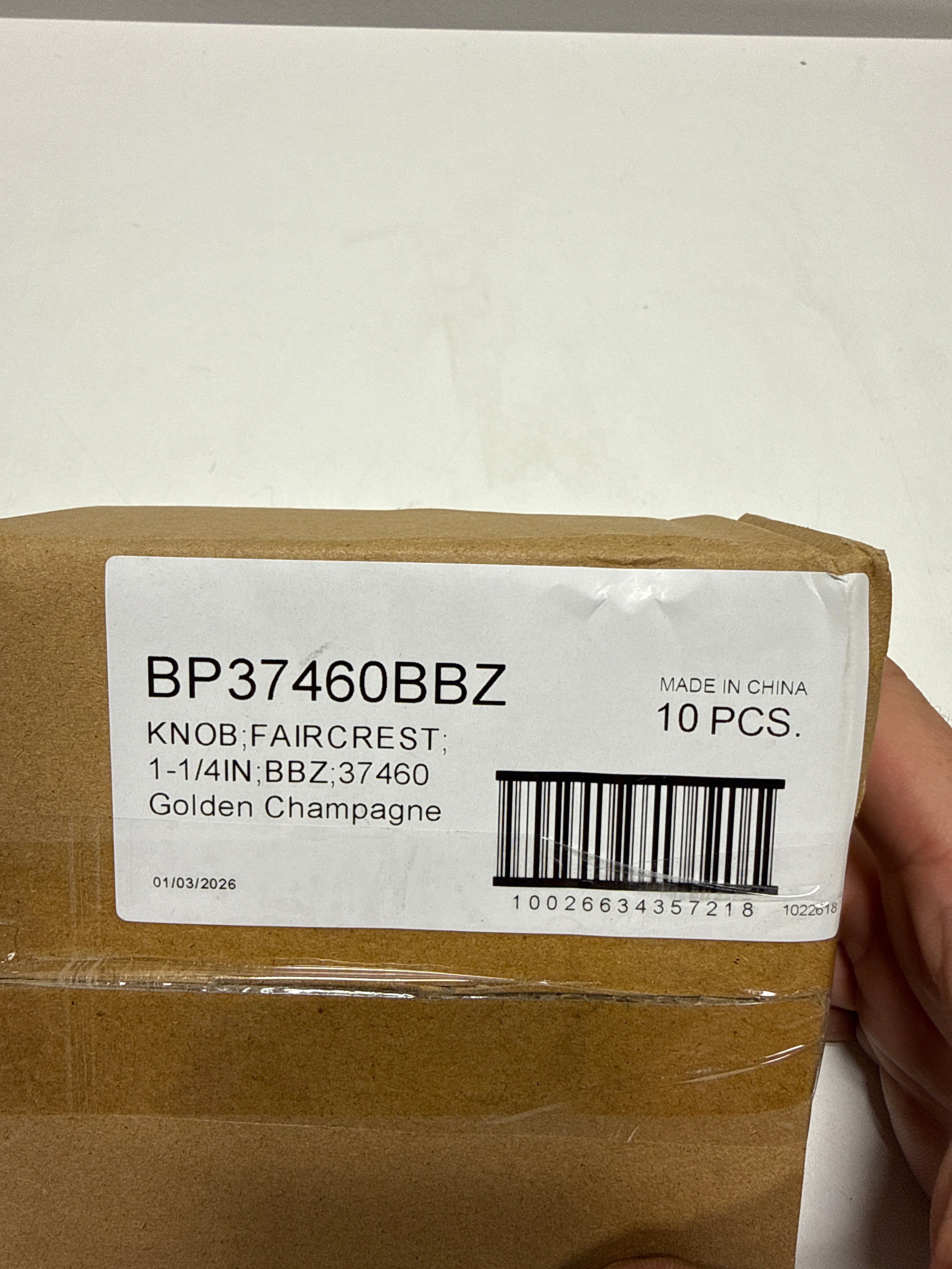 10 x Amerock Faircrest 1-1/4 Inch (32mm) Diameter Golden Champagne Cabinet Knob