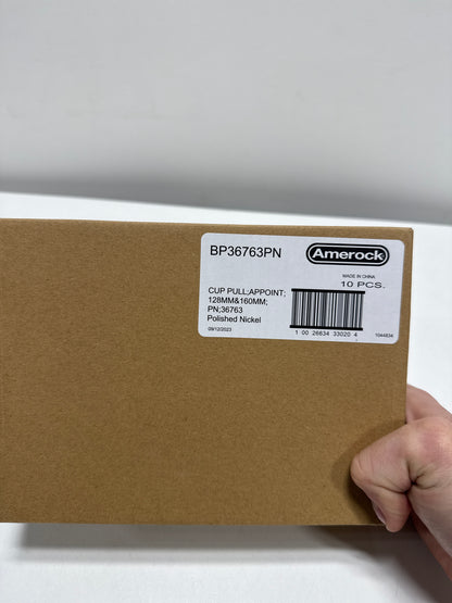 10 x Appoint 5-1/16 in. or 6-5/16 in. (128mm or 160mm) Traditional Polished Nickel Cabinet Cup Pull