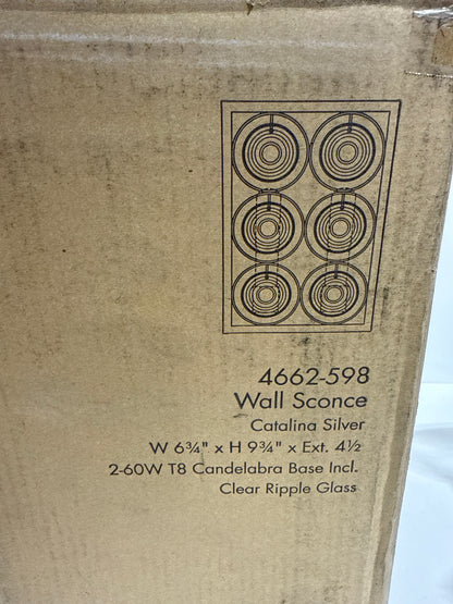 Minka Lavery 4662 Culture Chic 2 Light 9-3/4" Tall Wall Sconce with Reflective Backplate