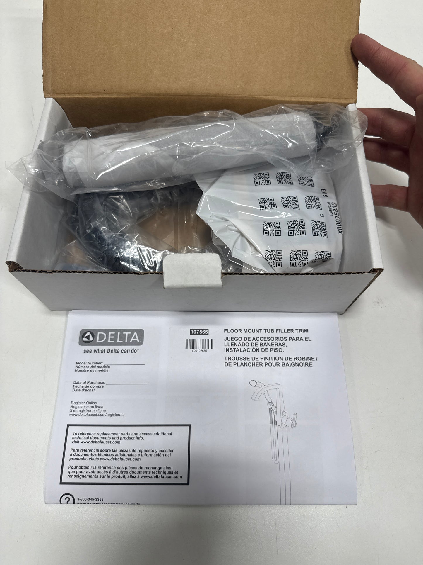 Delta 107565 Floor Mount Filler Trim Matte Black - *Plumbing