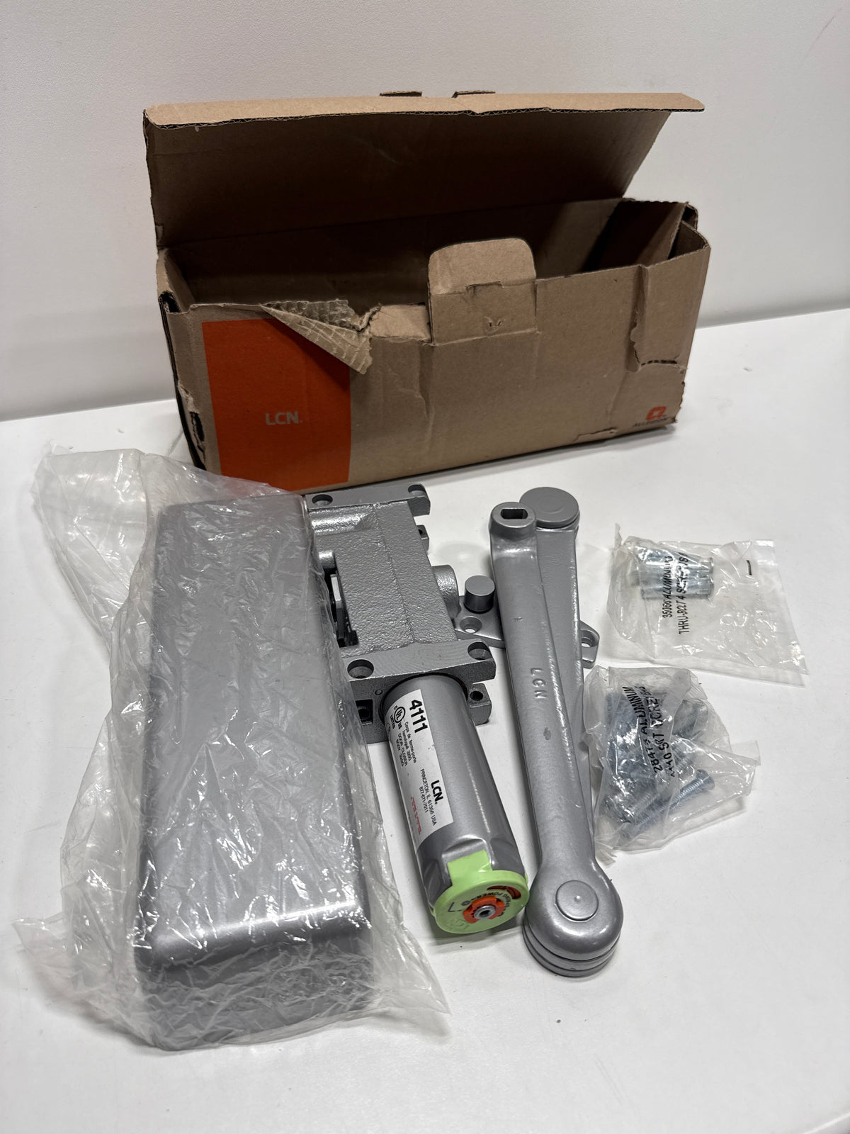 LCN 4110 Series Left Handed Surface Mount Hydraulic Adjustable Door Closer for Sizes 1-5 with Cushion Stop