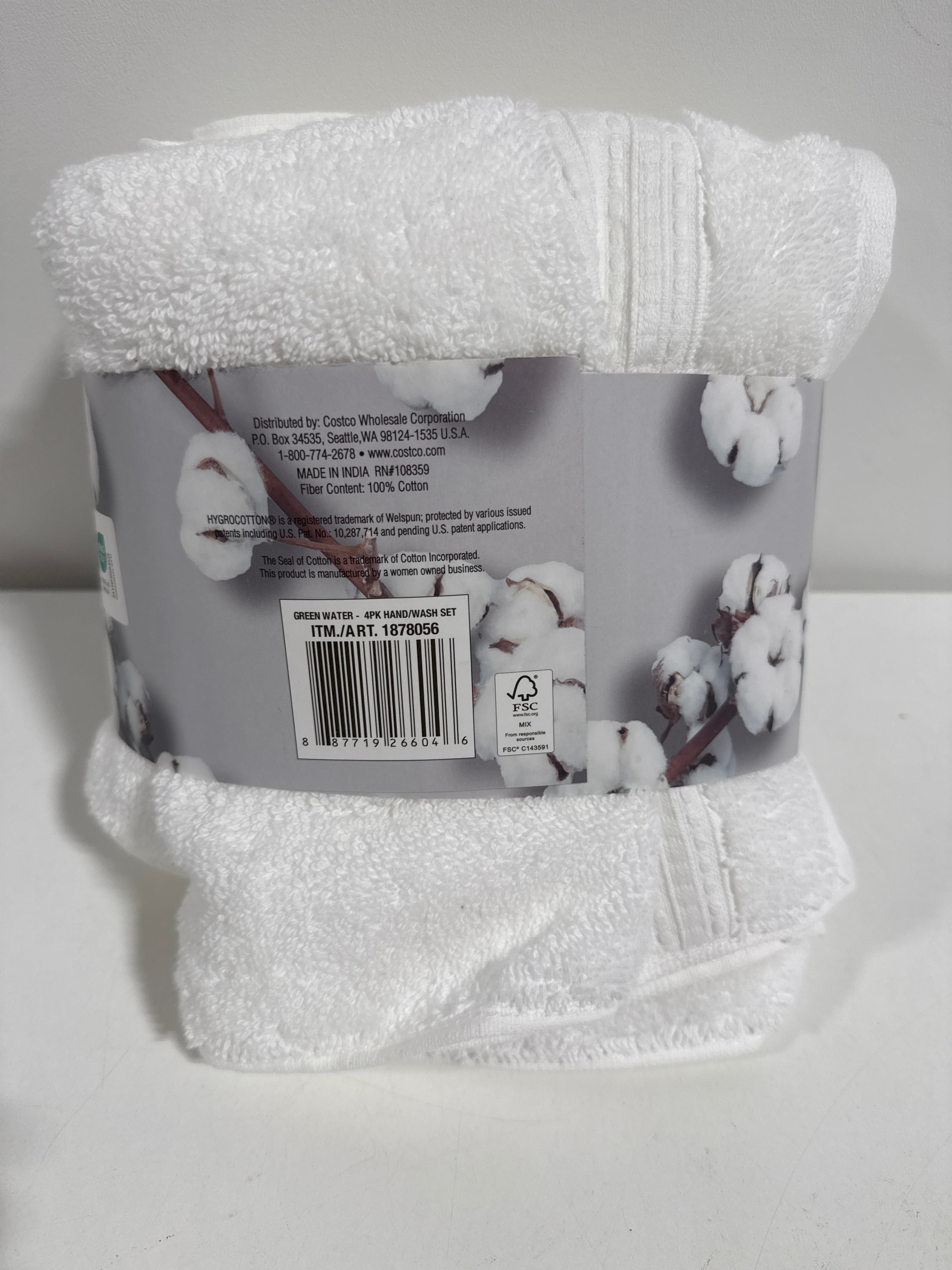 Purely Indulgent 4-pack Hand Towel and Wash Cloth Set - *Kitchen & Dining