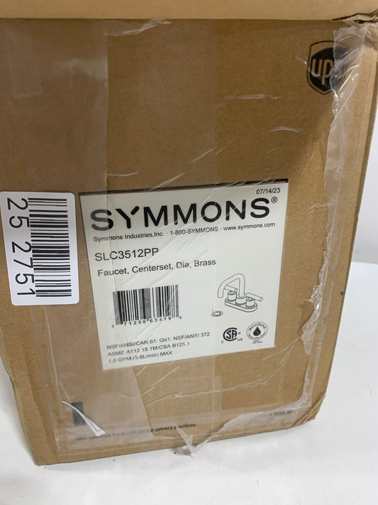 Symmons Dia 4 in. Centerset 2-Handle High Arc Bathroom Faucet with Push Pop Drain in Polished Chrome