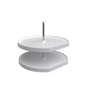 Rev-A-Shelf Lazy Daisy Polymer Double 2 Tier 32’’W D Shaped Lazy Susan with Adjustable Post for Corner Base Cabinets