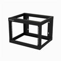 StarTech 6U Wall Mount Network Rack 19" Deep 2 Post Open Frame for Server Room Data/AV/IT/Communication/Computer Equipment/Patch Panel W/Cage