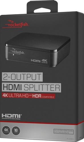Rocketfish 2-Output HDMI Splitter 4K Ultra HD and HDR Compatible Model RF-G1603