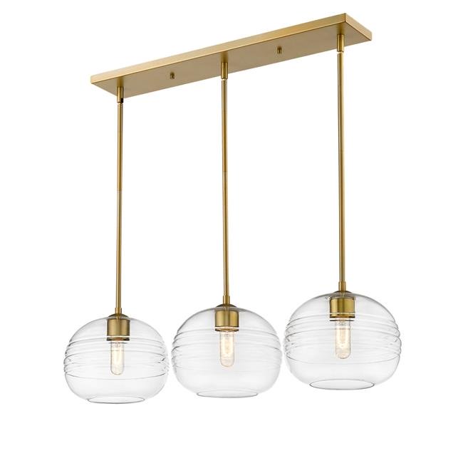 Z-Lite Harmony 36 Inch 3 Light Linear Suspension Light Harmony - 486P10-3L-OBR - Modern Contemporary