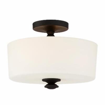 Crystorama Travis 12 Inch 2 Light Semi Flush Mount Travis - TRA-A3302-BF - Transitional