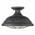 Golden Bartlett 2-Light Ceiling Light in Black Patina