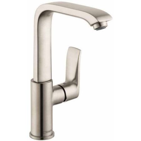 Metris E-230 Single-Handle High-Arc Single Hole Bathroom Faucet in Brushed Nickel