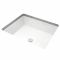 Miseno MNO1713RU 20" X 16" Rectangular Undermount Bathroom Sink with Rear Overflow - Bright White