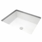 Miseno MNO1713RU 20" X 16" Rectangular Undermount Bathroom Sink with Rear Overflow - Bright White