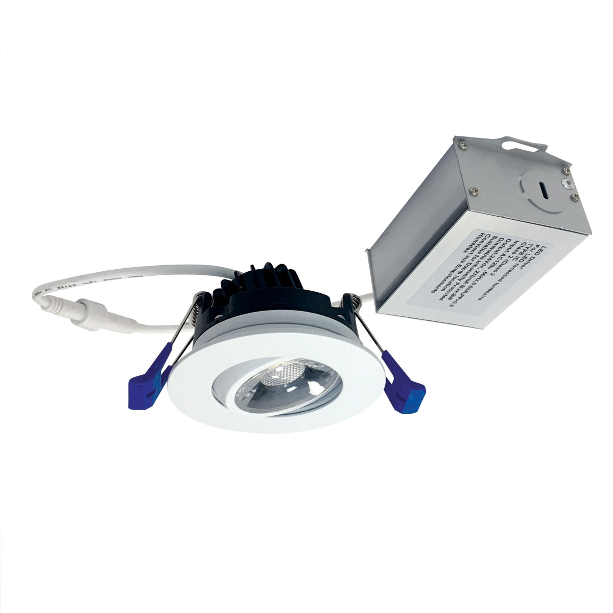 Nora NM2-2RG4027MPW 2" Mini Recessed Gimbal, 400 Lumens - No Housing Required (Matte Powder White, 2700K)
