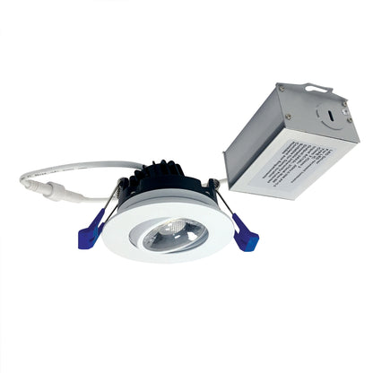 Nora NM2-2RG4027MPW 2" Mini Recessed Gimbal, 400 Lumens - No Housing Required (Matte Powder White, 2700K)