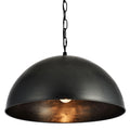 Elegant Lighting LD6013D20 Merce 20" Pendant with Metal Shade Vintage Black Indoor Lighting Pendants