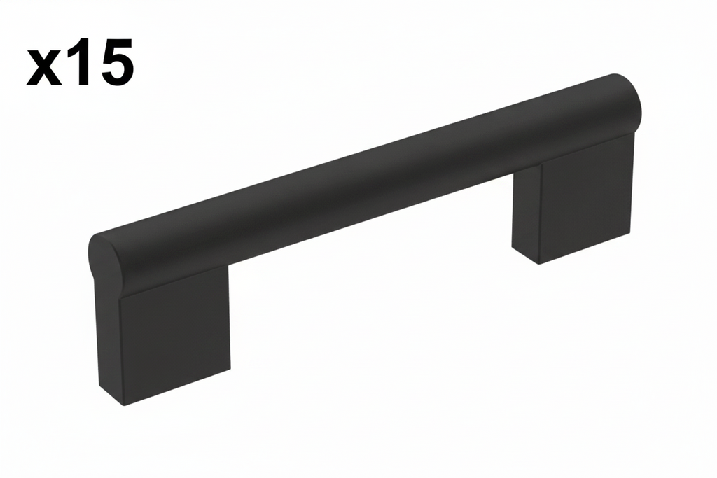 15 x Amerock BP36912 Versa 3-3/4 Inch Center to Center Handle Cabinet Pull Matte Black