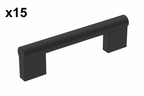 15 x Amerock BP36912 Versa 3-3/4 Inch Center to Center Handle Cabinet Pull Matte Black