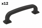 12 x Surpass 3-3/4 in. (96mm) Classic Matte Black Arch Cabinet Pull