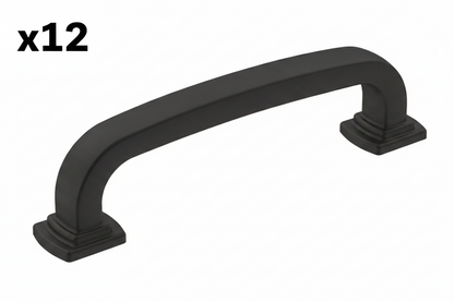 12 x Surpass 3-3/4 in. (96mm) Classic Matte Black Arch Cabinet Pull