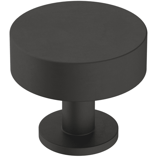 7 - See Desc Radius 1-1/4 in. (32mm) Modern Matte Black Round Cabinet Knob