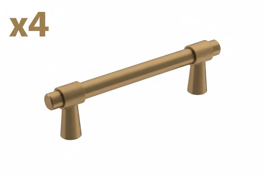 4 x Destine 3-3/4 in. (96mm) Modern Champagne Bronze Bar Cabinet Pull