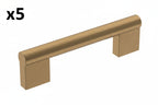 5 x Versa 3-3/4 in. (96mm) Modern Champagne Bronze Bar Cabinet Pull