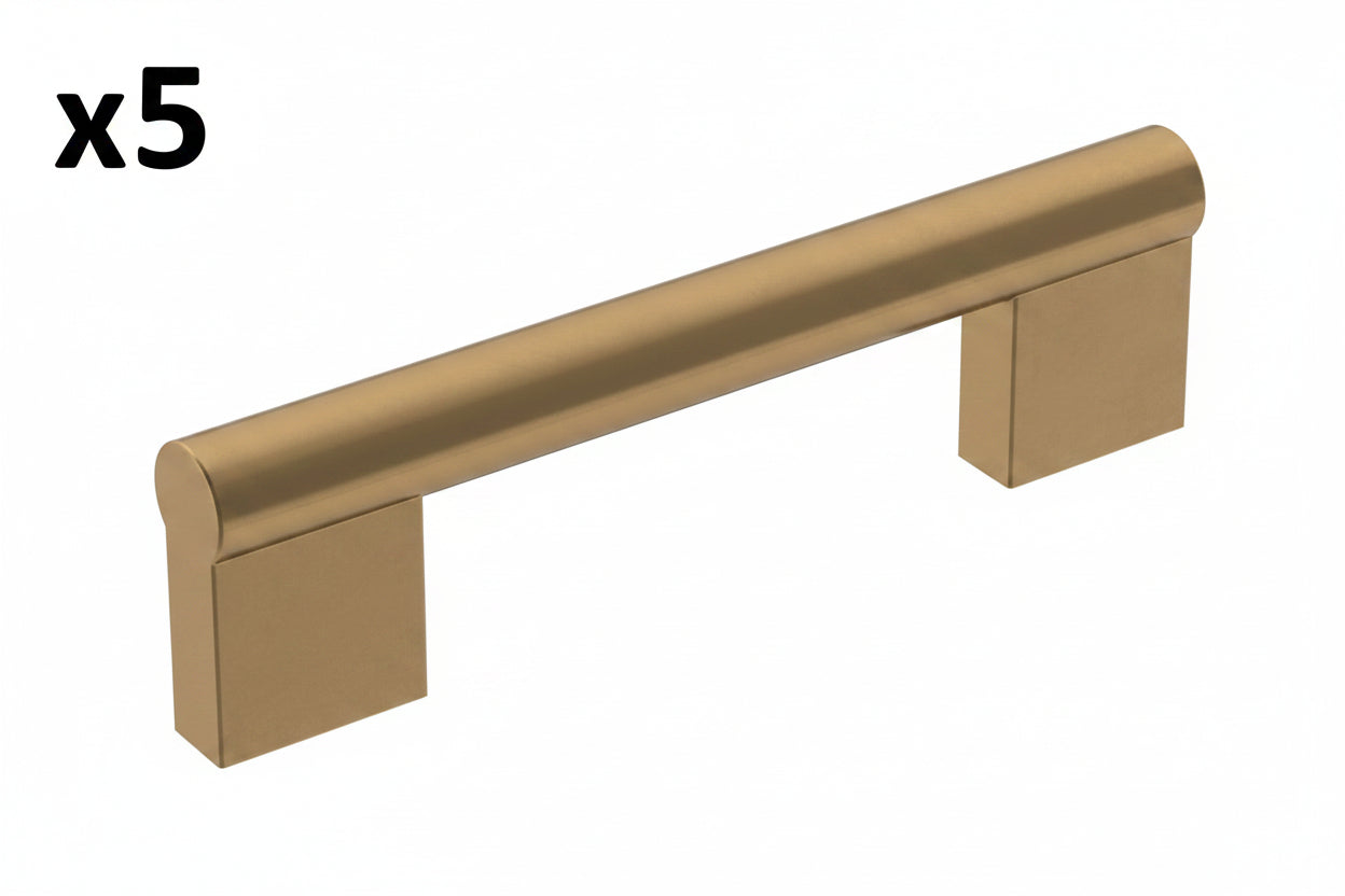 5 x Versa 3-3/4 in. (96mm) Modern Champagne Bronze Bar Cabinet Pull