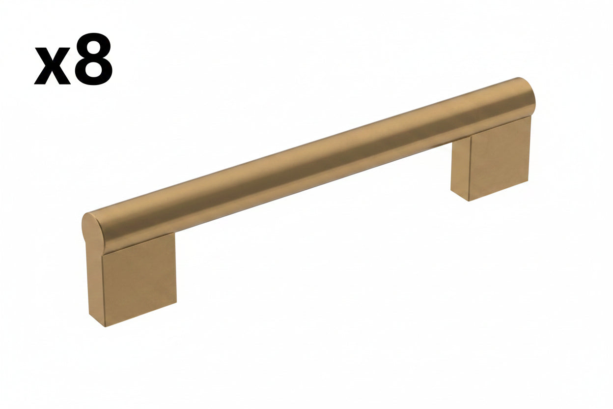 8 x Versa 5-1/16 in. (128mm) Modern Champagne Bronze Bar Cabinet Pull