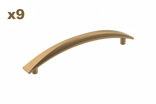 9 x Extensity 6-5/16 in. (160mm) Classic Champagne Bronze Arch Cabinet Pull