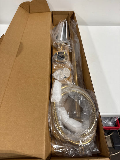 Moen 3887EPBG Modern Eco-Performance Handshower Handheld Shower with 30-Inch Slide Bar and 69-Inch Metal Hose, Brushed Gold