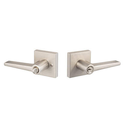 Sure-loc Basel-Square Lever - N/a Silver Silver Finish