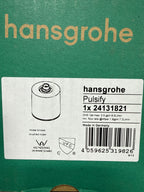 Used Hansgrohe 24131 Pulsify S 2.5 GPM Single Function Rain Shower Head with QuickClean Technology Brushed Nickel