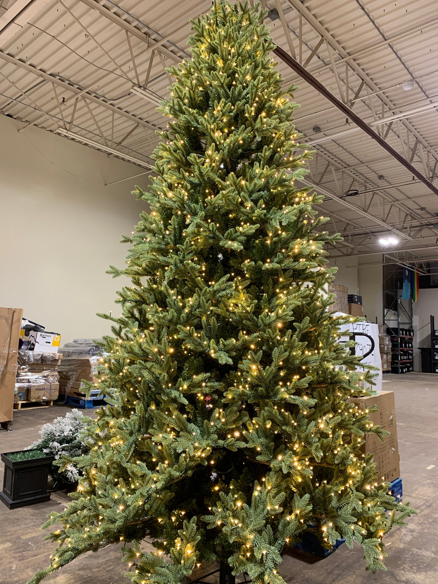 See Desc Kirkland 9ft Pre-Lit Aspen EZ Connect Artificial Christmas Tree, 2,700 Color-Changing Radiant Micro LED Lights