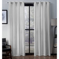 Virenze Winter White Solid Light Filtering Grommet Top Curtain, 54 in. W X 96 in. L (Set of 2)