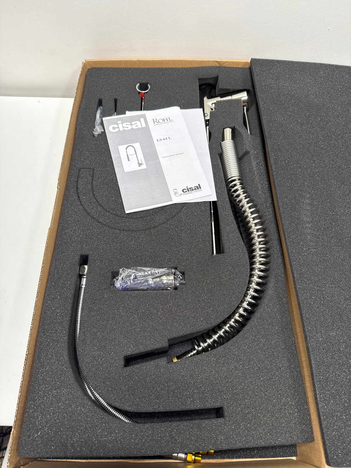 ROHL LS64L-PN-2 Pirellone Side Lever Pro Pull-Down Kitchen Faucet