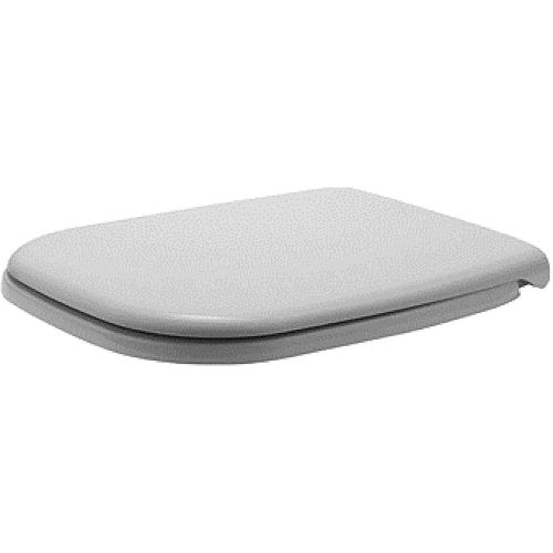 Duravit 006739 D-Code Elongated Closed-Front Toilet Seat with Soft Close White