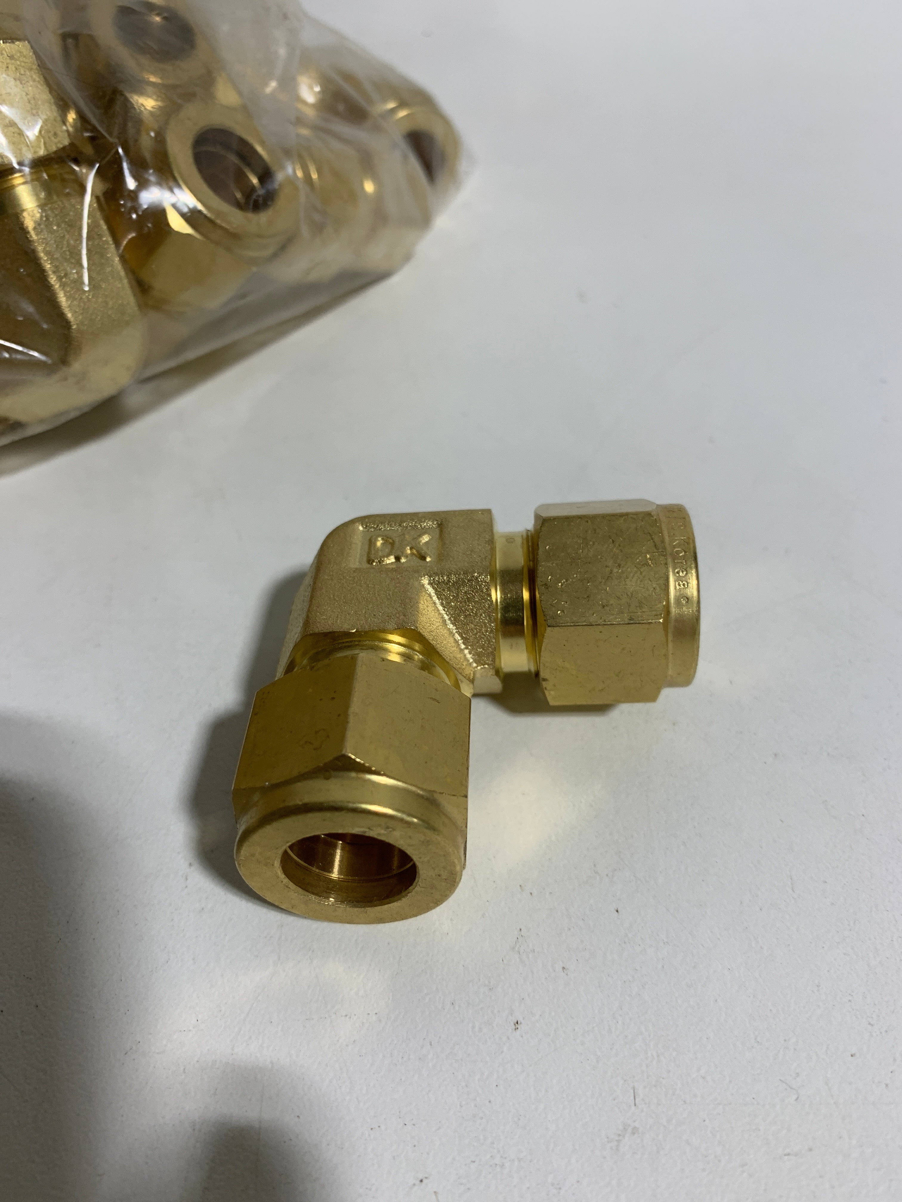 Lot of 19 DK Lok DL 1/2’’ Tube OD Brass Union 90 Elbow Double Ferrule - *Plumbing