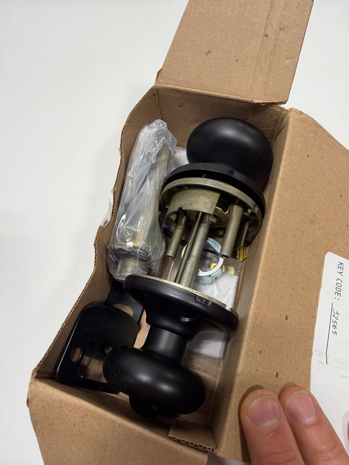 Kwikset 740H-S Hancock Keyed Entry Single Cylinder Knob Set with SmartKey Matte Black Door Hardware Door Knobs Keyed Entry Door Knobs
