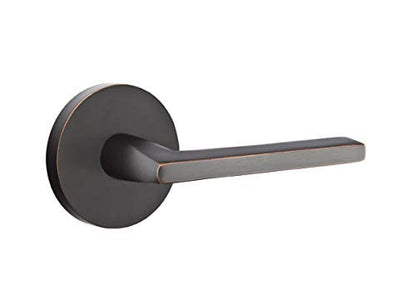 Emtek Passage Set Disk Rosette Helios Lever Oil Rubbed Bronze LH - *Tools Hardware & Misc