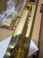 Scratch  Emtek Melrose Full Plate Single Cylinder Keyed Entry Handleset with Norwich Interior Knob Model: 4212NWUS7