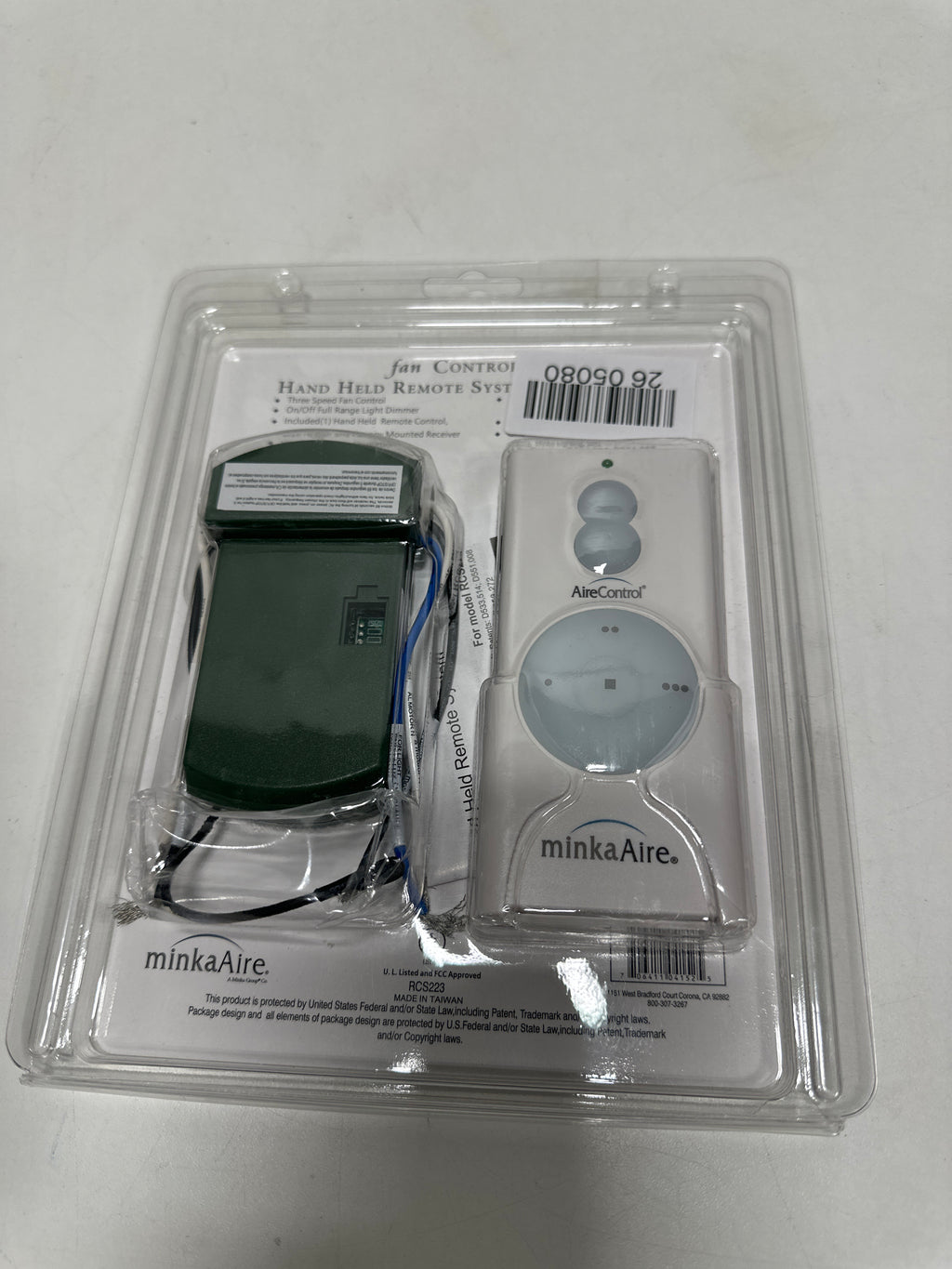 Minka-Aire Hand-Held Ceiling Fan Remote Control System - White - RCS223