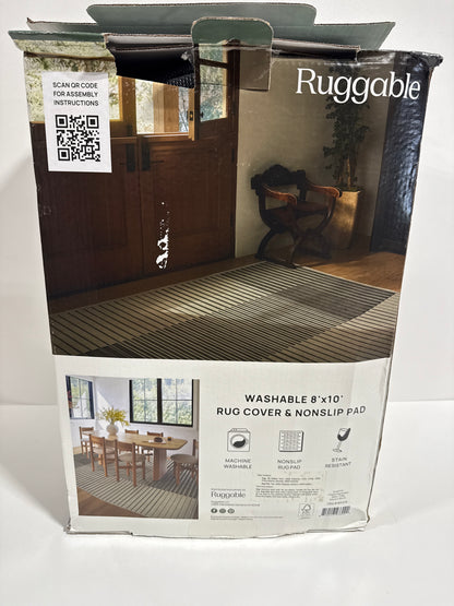 Ruggable Washable 8' x 10' Rug Cover & Nonslip Pad