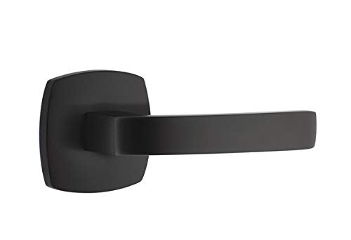 EMTEK Urban Modern Rosette Dummy Pair with Matching Finish Breslin Lever - Choice of 7 Finishes - 5306BRLUS19 - Flat